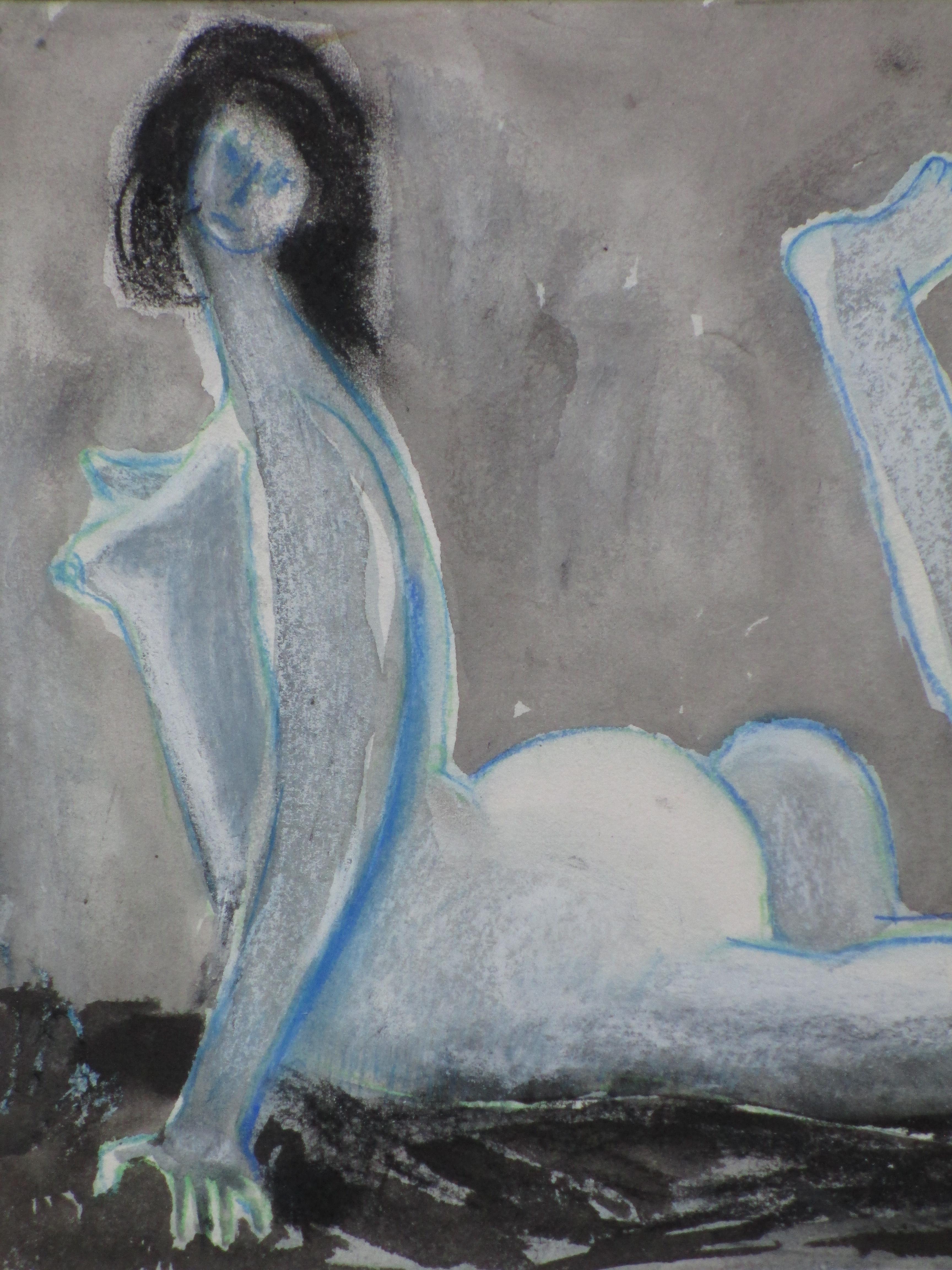 Theo Beerendonk - Liggend naakt - Gemengde techniek kopen? Bied vanaf 50!