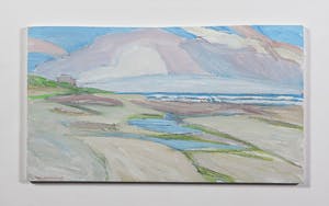 Paul Overhaus - Acryl op board, Strand kopen? Bied vanaf 50!