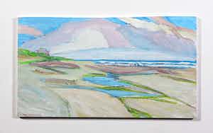 Paul Overhaus - Acryl op board, Strand verkocht voor € 50!