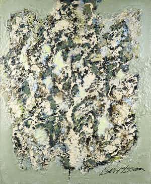 Bert Braam - Acryl op doek, Abstracte compositie verkocht voor € 100!