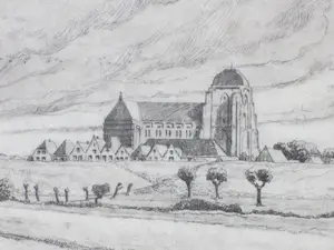 Laurens Jannis Braams - Gezicht op Veere - Ets kopen? Bied vanaf 50!