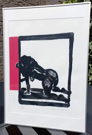 Marlene Dumas - De muze is moe, zeefdruk (netjes ingelijst, groot) kopen? Bied vanaf 1250!