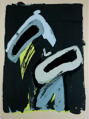 Peter Dejong - Zeefdruk op papier, Nachtelijk avontuur - Ingelijst kopen? Bied vanaf 35!