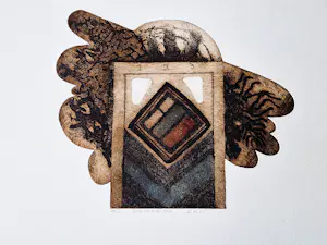 Peter Oosterbos - 1976 -grote, in gelimiteerde oplage (60) gemaakte reliëf Ets "1,2,3" potloodges kopen? Bied vanaf 38!