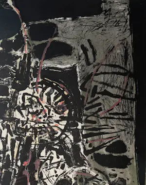 Corneille - handgesigneerde kleurenlitho | 'Arbres et rochers' | 1962 (INGELIJST) kopen? Bied vanaf 600!