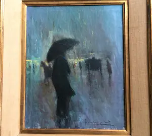 AcheterJan van Campenhout - Dame met paraplu in de regen? Enchérissez de 110!