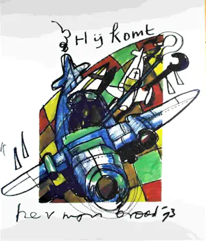 Herman Brood - Kleurenoffset-litho DE SINT (hij komt) uit 1993 kaufen? Bieten Sie von 65!