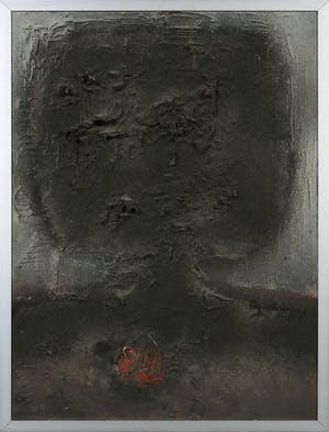 Mihajlo Petkovic - Olieverf/reliëf op doek, Portret kopen? Bied vanaf 50!