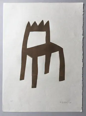 Klaas Gubbels - houtdruk 'Koningsstoel ’ - 2006 - oplage HC kopen? Bied vanaf 350!