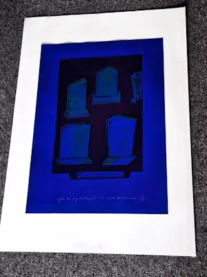 Marlene Dumas - Groot kleuren litho - zeer kleine oplage (15) Agter die nagt bedriglik die dood kopen? Bied vanaf 630!