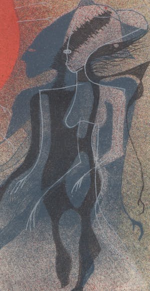 Harry van Kruiningen - kleurenlitho - 'Achnaton' - 1953 kopen? Bied vanaf 49!