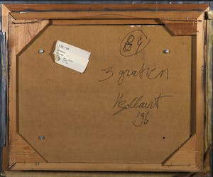 Jan Bollaert - Gemengde techniek/schildering op boek, Drie gratiën - Ingelijst kopen? Bied vanaf 50!