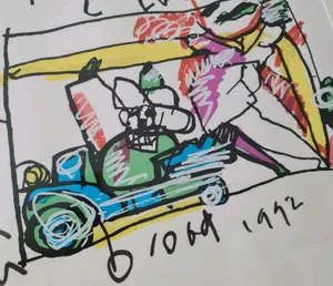 Herman Brood - Yaya Club - handgesigneerd - ingelijst - 135 ex. kopen? Bied vanaf 1!