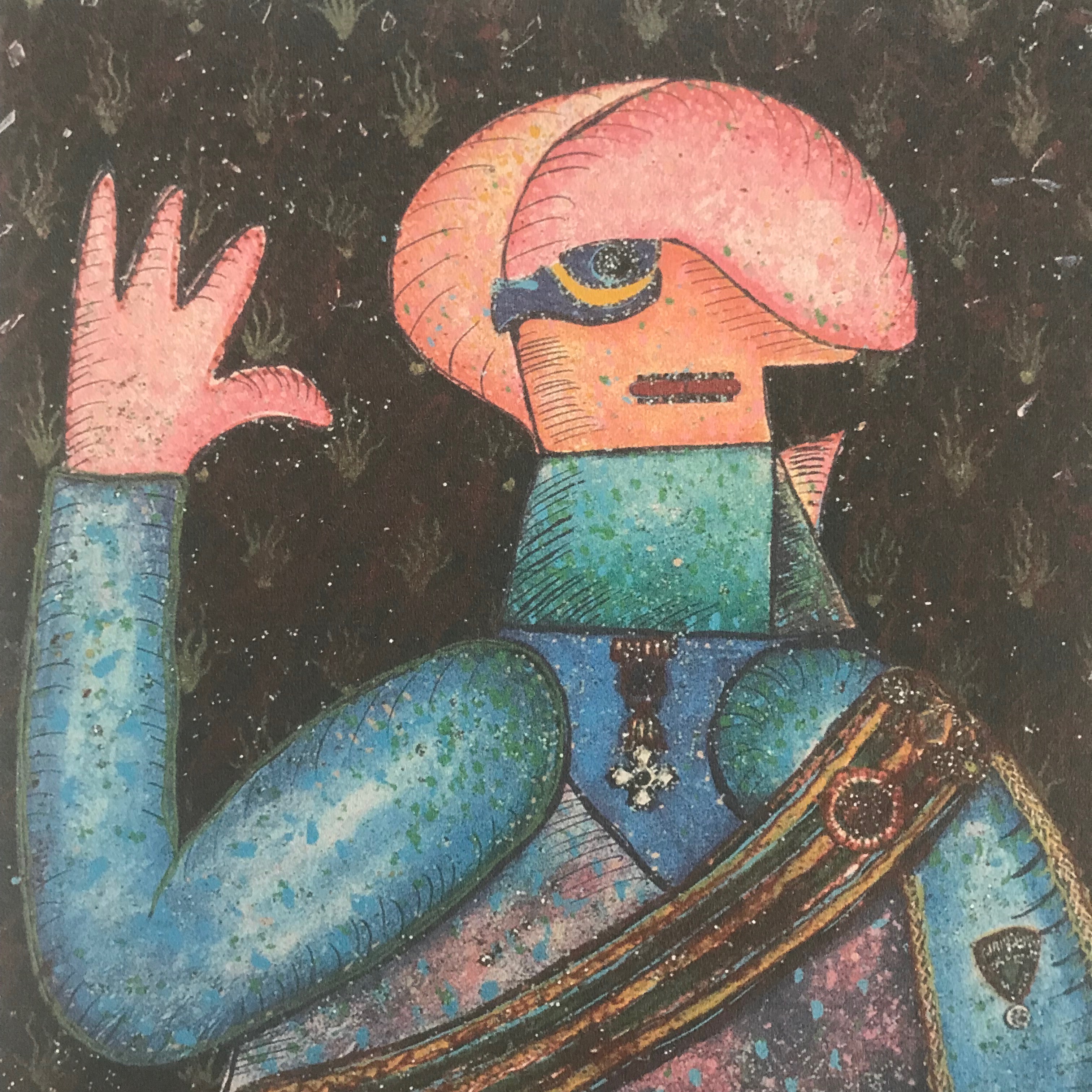 Enrico Baj - Kleurenlitho - Zonder Titel - Gesigneerd - Oplage 150  kopen? Bied vanaf 125!