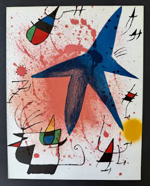 Joan Miro - L´Astre bleu, Farblithographie von 1972, Werkverzeichnis Mourlot 857 kaufen? Bieten Sie von 280!