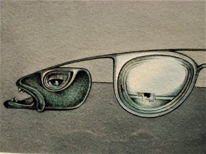 Niet of onleesbaar gesigneerd - Galerie Hofstee Frankfurt - Magisch Realisme handgekleurde Ets - gesigneerd kopen? Bied vanaf 10!