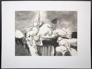 Aart Roos - Pentekening, Zonder titel kopen? Bied vanaf 1!