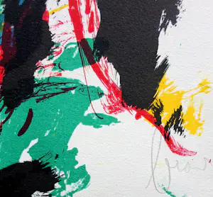 Eugène Brands - Litho: abstracte compositie - 1968 kopen? Bied vanaf 225!