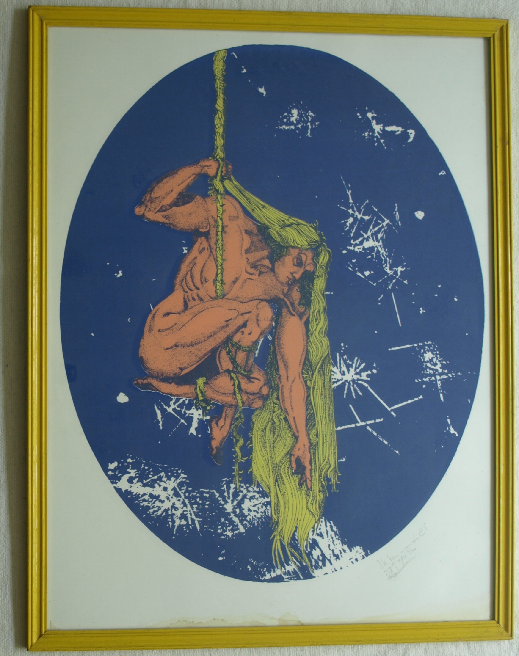 Ruud Aarbodem - Ingelijste zeefdruk , Ik ben maar een Ei – 1974 - Lijst, 69 x 53 cm. kaufen? Bieten Sie von 60!
