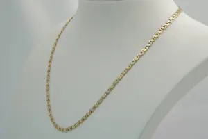 NV34 - Zo goed als nieuw  14 karaat gouden bicolor  collier - klein model kopen? Bied vanaf 680!