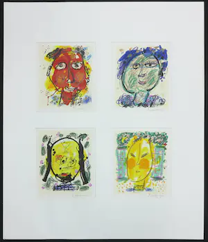 Kees Salentijn - Lot van acht zeefdrukken kopen? Bied vanaf 50!