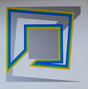 Cyril Lixenberg - Abstract geometrische compositie kopen? Bied vanaf 40!