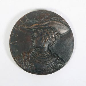 Pol Dom - Bronzen penning, Rembrandt en Saskia (Groot) kopen? Bied vanaf 35!