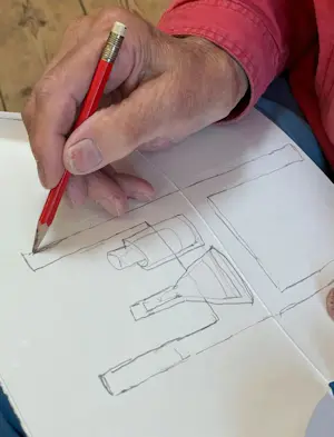 Klaas Gubbels - stalen sculptuur | 'Staande tekening' | 2023 (Grote versie) kopen? Bied vanaf 400!