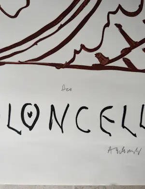 Pierre Alechinsky - Litho: 'Des Violoncelles' (2002). kopen? Bied vanaf 625!
