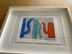 Klaas Gubbels - met aquarel ingekleurde ets - 2 kopen? Bied vanaf 345!