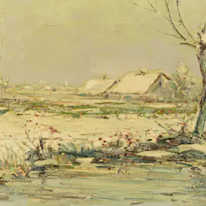 Janus Sibens - Winterlandschap kopen? Bied vanaf 100!