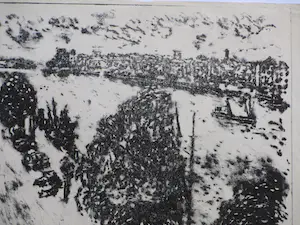 Louis van Roode - Stadsgezicht aan de Maas - Litho kopen? Bied vanaf 1!