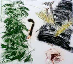 Ger Lataster - grote ets met tekstblad: Neruda - 1981 verkocht voor € 75!