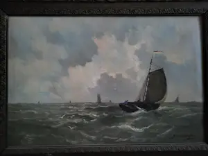 Jacob Willem Gruijter - Zeilschip op zee. kopen? Bied vanaf 450!