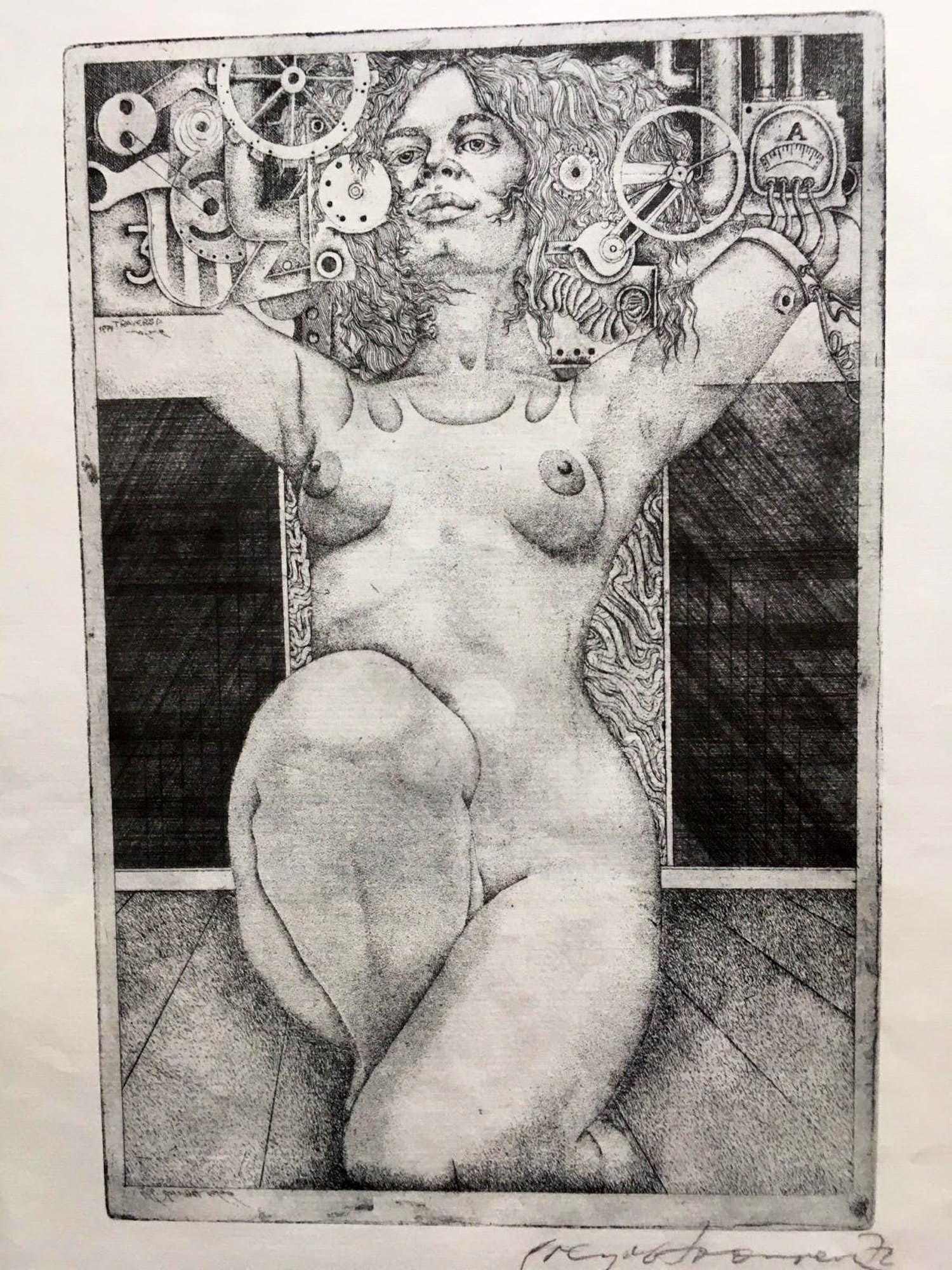 Gregor Traversa - ohne Titel, handsigniertes Plakat, 1972 verkocht voor € 1!