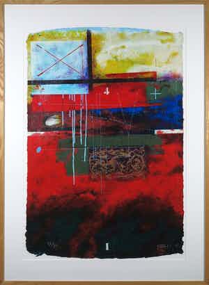 Piotr Konkel - Zeefdruk, Zonder titel - Ingelijst (Groot) verkocht voor € 35!