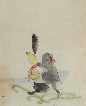 Niet of onleesbaar gesigneerd - Aquarel, Aapje kopen? Bied vanaf 1!