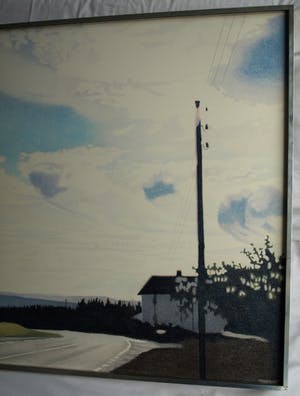 Inge Krassenburg - Tekening, “Landschap” – gesigneerd en ingelijst (Groot) kopen? Bied vanaf 1!