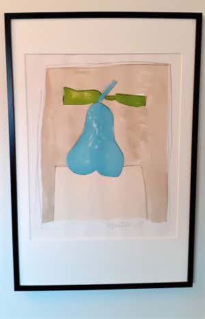 Klaas Gubbels - Zeldzame grote zeefdruk in kleine oplage 'Peer' (mooi gelijst) verkocht voor € 525!