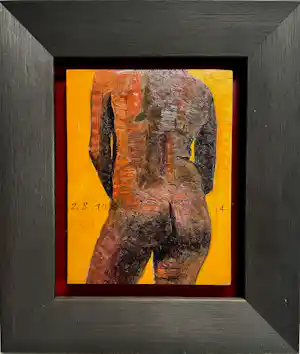 Piet Sebens - Ingelijste olieverf op paneel: "Rug van Patience" - 2016 verkauft für € 495!