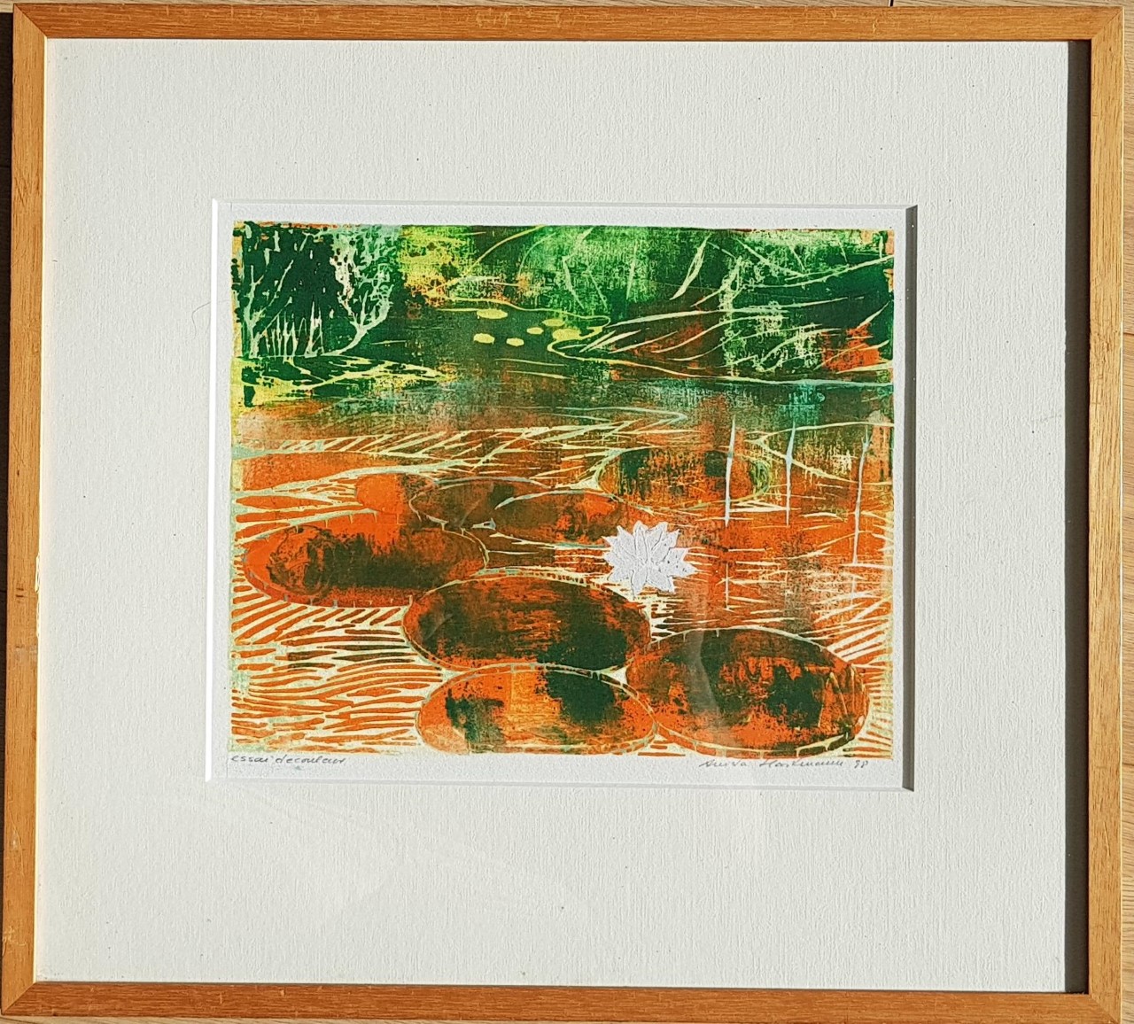 Niet of onleesbaar gesigneerd - houtsnede, 1998, incl lijst, ophangklaar kopen? Bied vanaf 1!