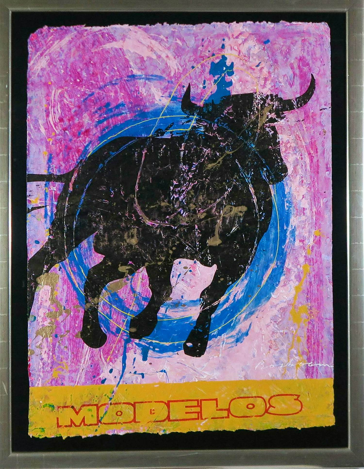 Leon Bosboom - Acryl op papier, Corporal 4 - Ingelijst verkocht voor € 100!