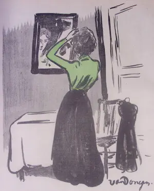 Kees van Dongen - Vrouw voor spiegel kopen? Bied vanaf 60!