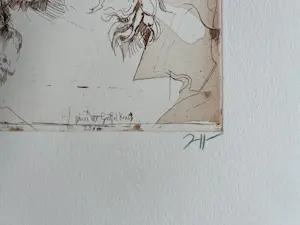 Horst Janssen - Gruss der Griffelkunst - Signierte Original Farbradierung 1980 - Selbstportrait kopen? Bied vanaf 190!