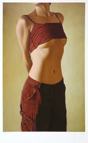 Willi Kissmer - Giclée, Lady in red verkocht voor € 1!