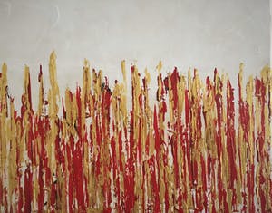 John Foppen - Rapsody in Red + Gold.........# K. 07. XL . GROOT. kopen? Bied vanaf 175!
