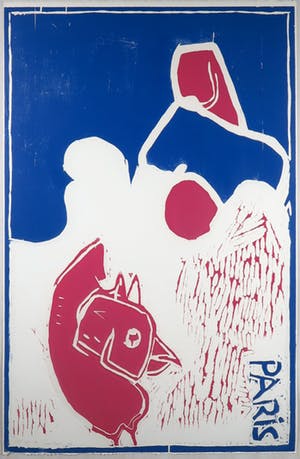 David van de Kop - Houtsnede, Paris - Ingelijst (Groot) kopen? Bied vanaf 70!