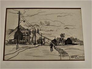 Niet of onleesbaar gesigneerd - 1934- twee (2) potloodtekeningen 1930 "Terwinsel Kerkrade Limburg" gesigneerd kopen? Bied vanaf 1!