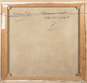 Tonny Ros - Olieverf op doek, Stilleven met Vingerplant - Ingelijst kopen? Bied vanaf 1!