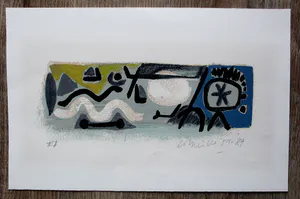 Corneille - zeefdruk: April in Paris - 1987 kopen? Bied vanaf 150!